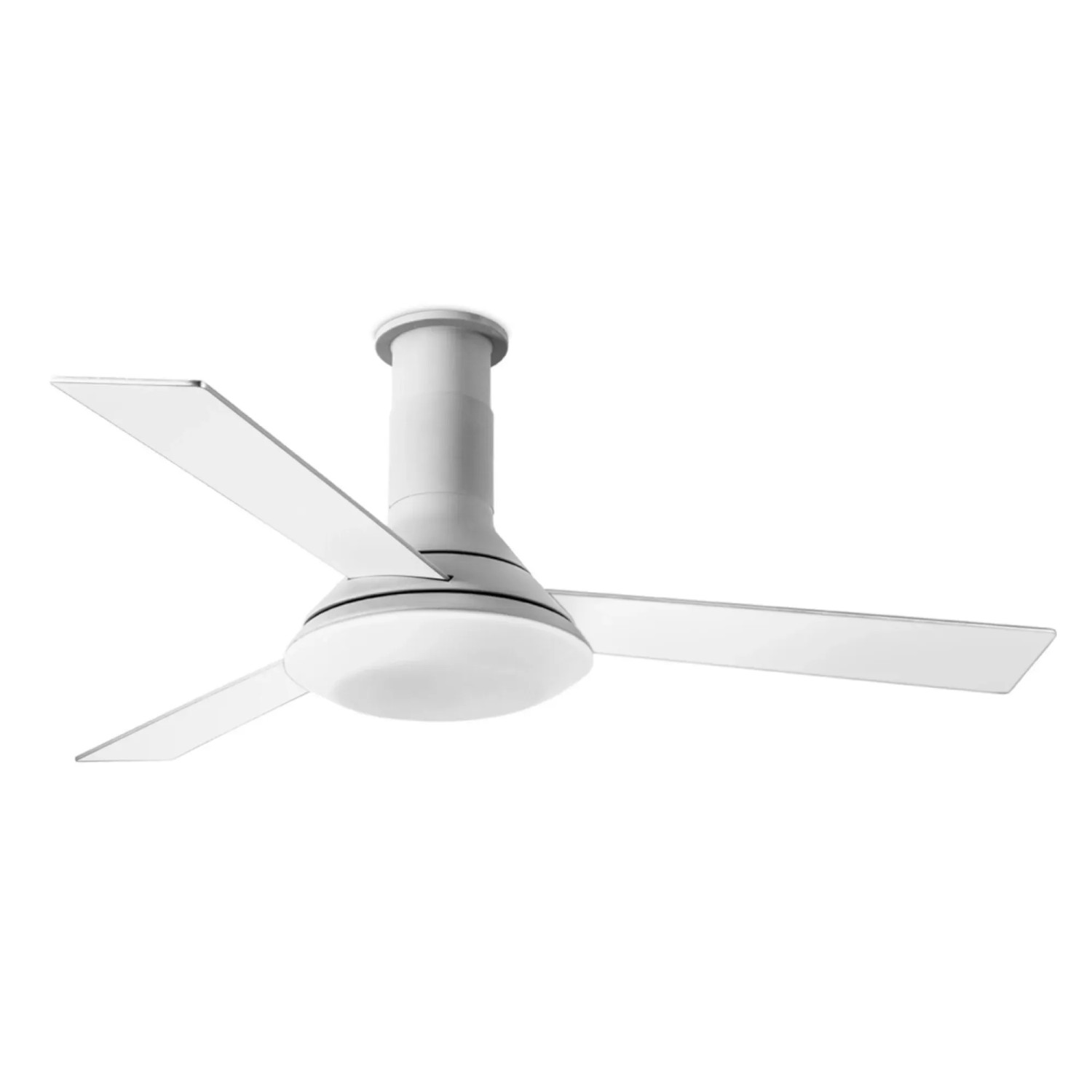 LEDS-C4 Deckenventilator Fus 132 cm, grau, mit LED-Beleuchtung und Fernbedienung.