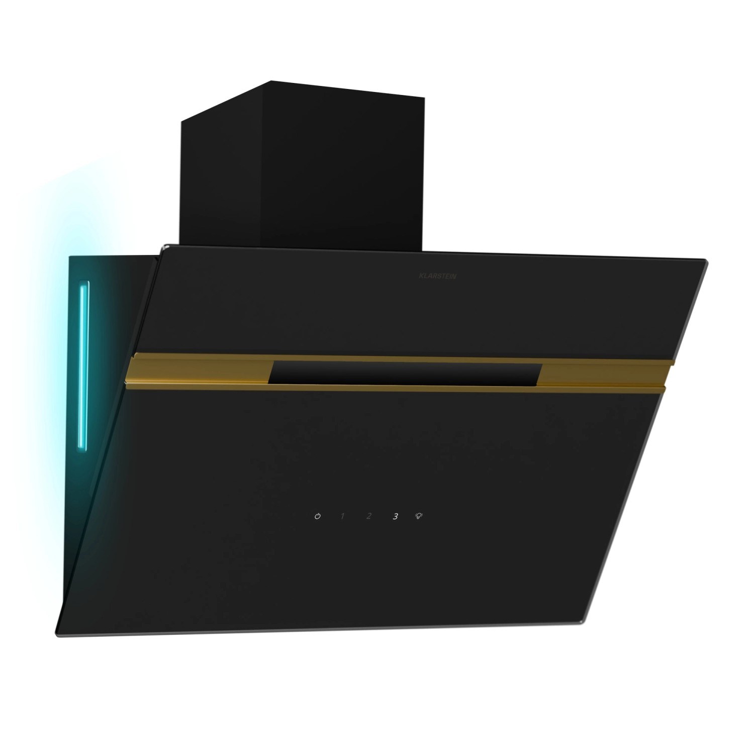 Klarstein Alina Dunstabzugshaube EEK A Touch LED-Beleuchtung Abluft/Umluft 600 m³/h Schwarz/Metallic