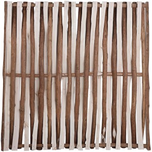 T & J Paco Haselnusszaun, 180x180 cm, aus naturbelassenen Halblatten. Sichtschutzzaun für den Garten.