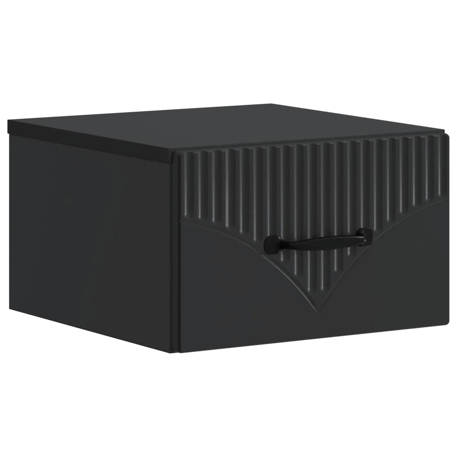 vidaXL Wandmontierter Nachttisch Schwarz 34,5 x 33 x 20 cm 898937