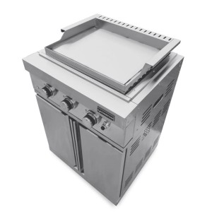 MyOutdoorKitchen Teppanyaki Modul aus Edelstahl für die Outdoorküche.