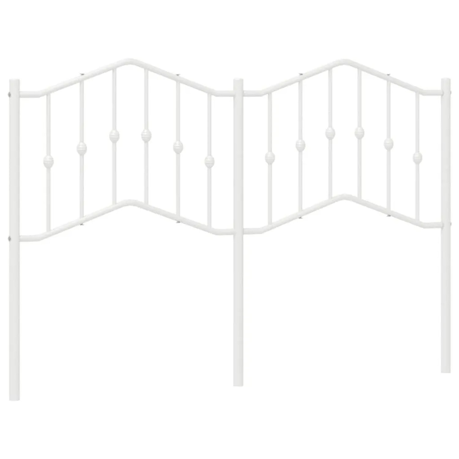 vidaXL Ersatz-Kopfteil Metall Weiß 140 cm 373871