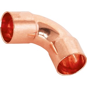 Kupfer Löt-Bogen, 18 mm Durchmesser, zur Verbindung von Kupferrohren.