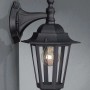 Schwarze Außenwandleuchte Molinella im klassischen Design für den Außenbereich.