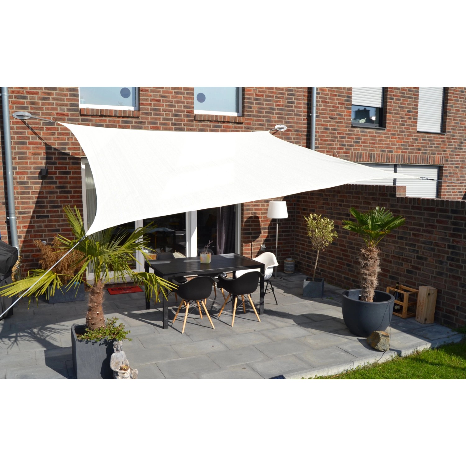 Peddy Shield Vierecksegel HDPE 300 cm x 400 cm Cremeweiß