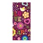Bunte Magnettafel 37x78cm mit Love & Peace Motiv als Wanddekoration.