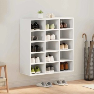 vidaXL Schuhschrank mit Regal Weiß 77,5 x 30 x 83,5 cm Holzwerkstoff 808720