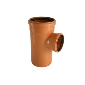 Marley Kanalgrundrohr-Einfachabzweig DN 160/125, 87,5 Grad, orange.