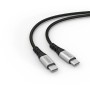 Schwaiger USB-C Ladekabel, schwarz, 1,2m, robustes Kabel zum Laden und Synchronisieren von Geräten.