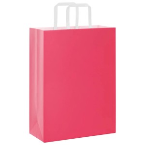 vidaXL Papiertragetaschen 250 Stk mit Henkeln Rosa 26x12x35 cm 4101898