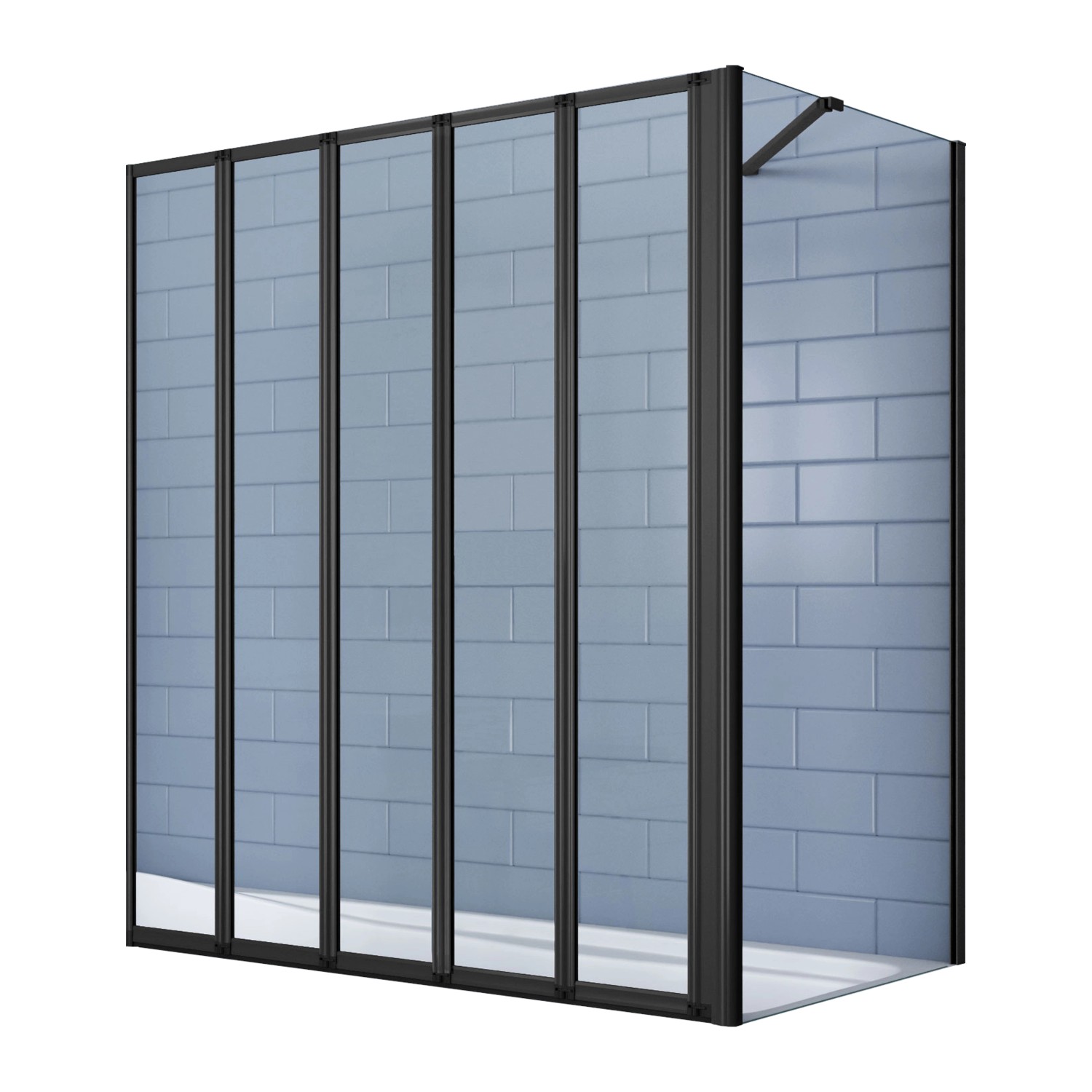 Duschparadies 120x80x140cm 5-teilig Faltwand Trennwand Badewannenaufsatz Du günstig online kaufen