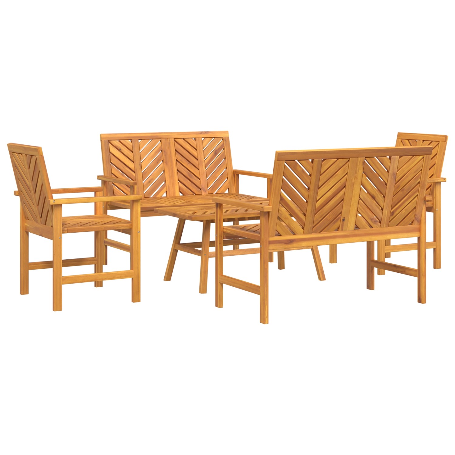 vidaXL 5-Teiliges Garten Lounge Set Massivholz Akazie 3154129 günstig online kaufen