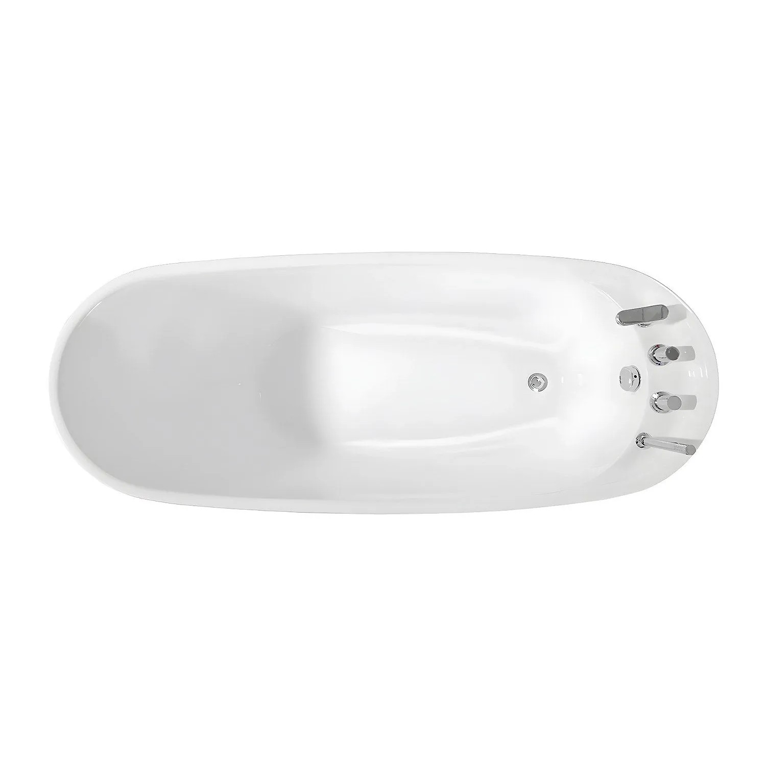 Vente-unique Freistehende Badewanne Natalia Weiß 150 cm