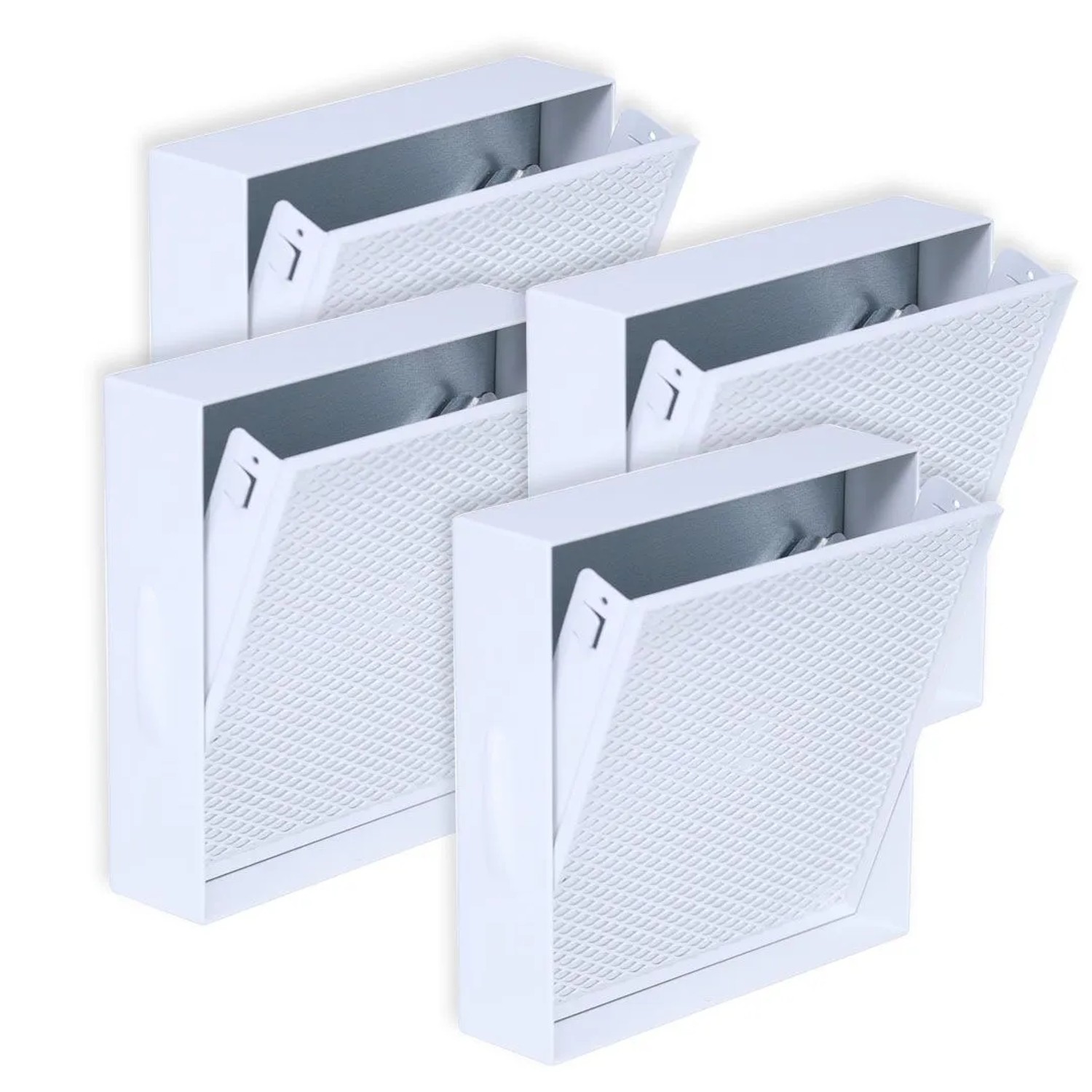 Subtiel Kipp-Putztür Flach 160 x 160 mm Weiß 4er Pack