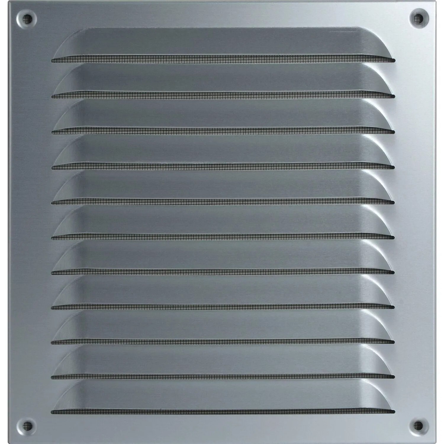 Upmann Wetterschutzgitter Eckig Aufschraubbar 230x240mm Aluminium Silber