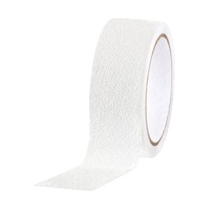 Rolle weißes Anti-Rutschband, 300x3,8cm, für mehr Sicherheit auf glatten Flächen.