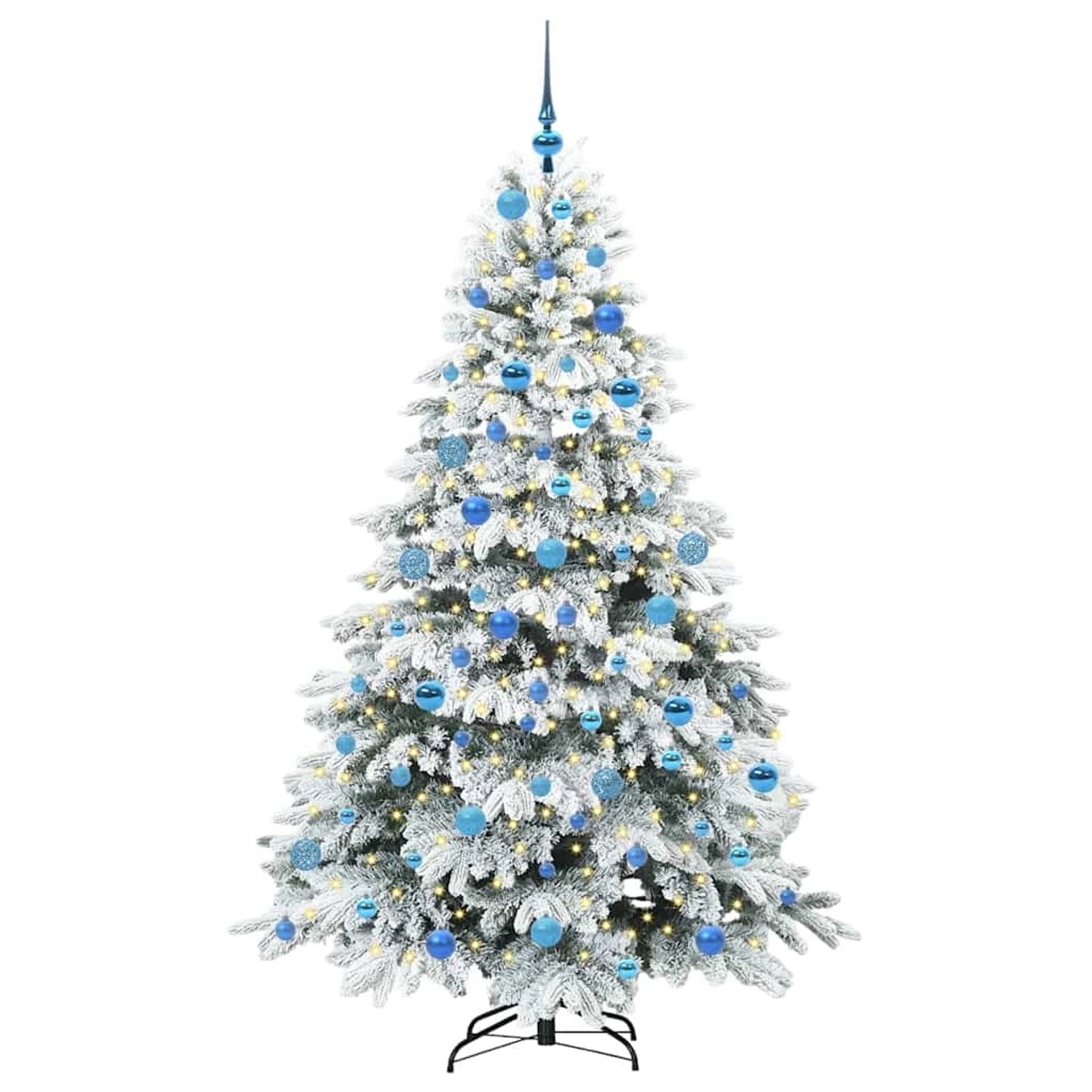 vidaXL Künstlicher Weihnachtsbaum mit 300 LEDs Grün 180 cm PE und PVC 3397621