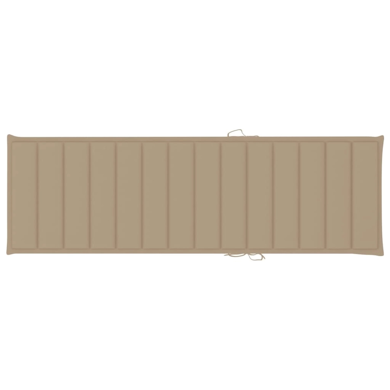 Beige Auflage für VidaXL Garten-Sonnenliege aus imprägniertem Kiefernholz, Detailansicht.