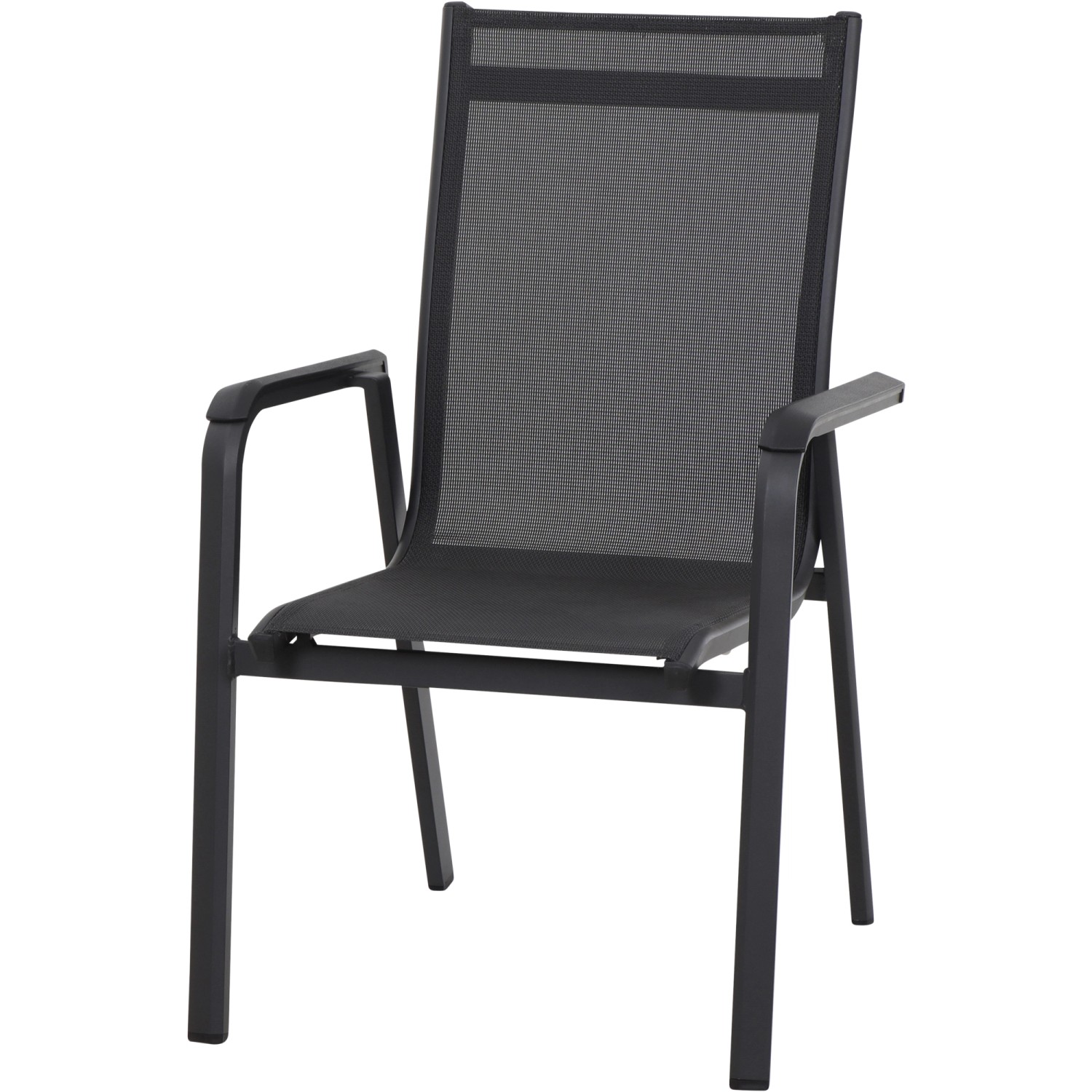 Siena Garden Stapelsessel Tesoro Alu 68 cm x 62,5 cm x 98 cm Anthrazit