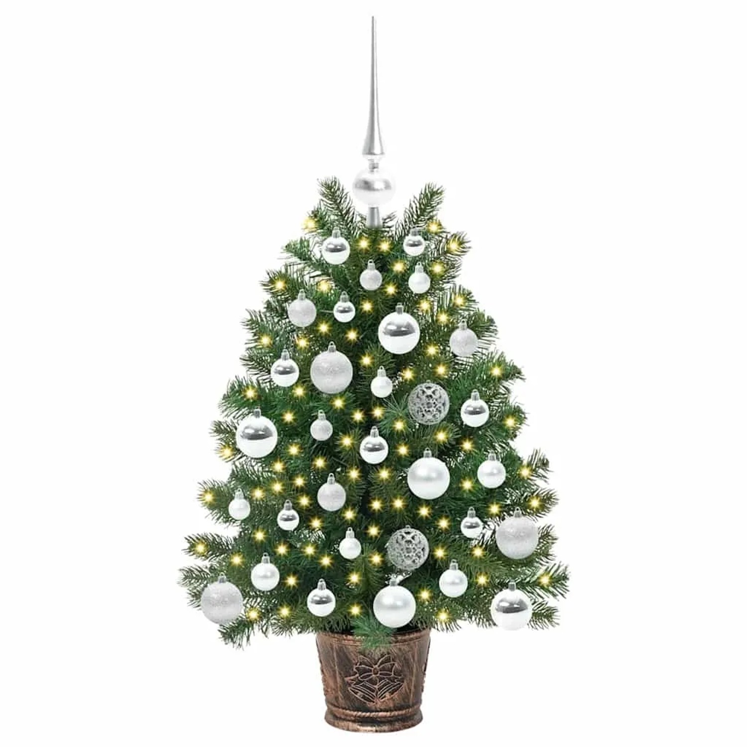 vidaXL Künstlicher Weihnachtsbaum mit 150 LEDs Grün 75 cm PE und PVC 3397307