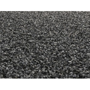 Kalkstein Nero Imperial Schwarz, Zierkies für Gartenwege und Dekoration.