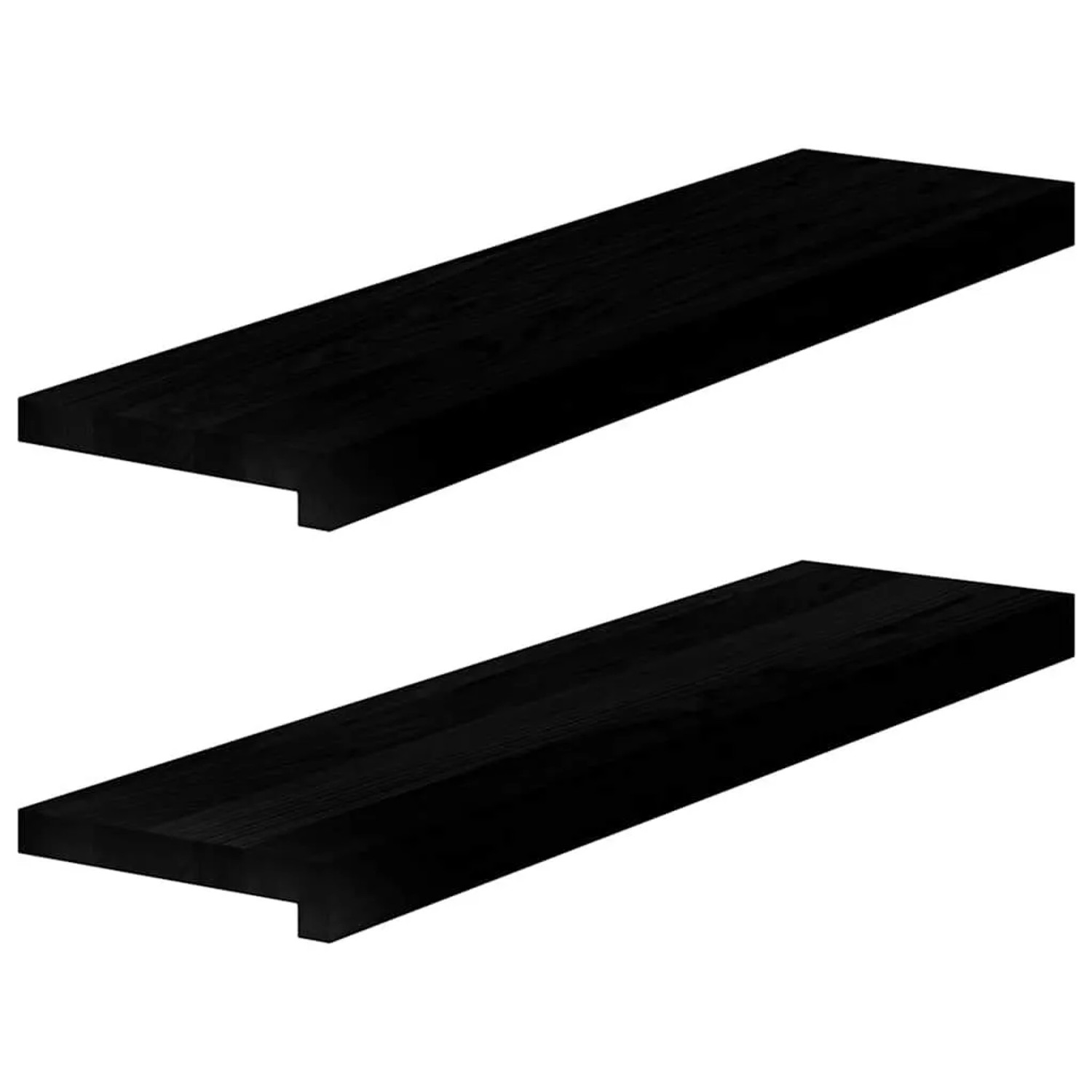 vidaXL Fensterbänke 2 Stk Dunkelbraun 80x20x2 cm Massivholz Eiche 4009174 günstig online kaufen