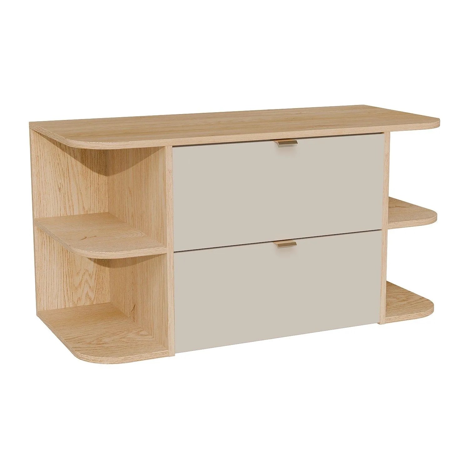Vente-unique Waschbeckenunterschrank Lavena Beige  Naturfarben Hell 100 cm