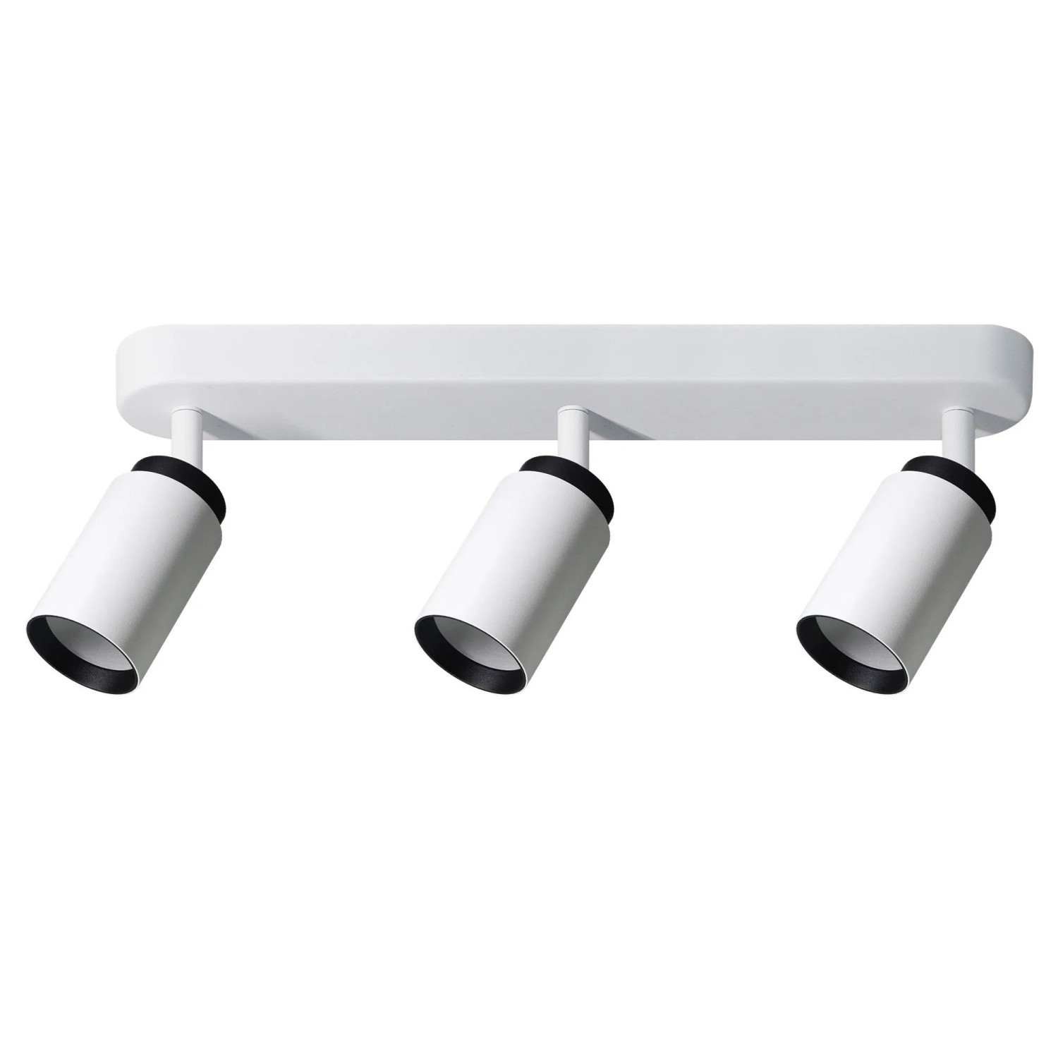 EDO Deckenstrahler GU10 3-Flammig Weiß-Schwarz Moderne Deckenlampe Spot Drehbar Schwenkbar MALGA DUO