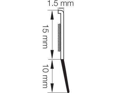 Selbstklebende Abdeckleiste 25 mm mit Dichtlippe Nutzlänge 137,5 cm Weiß  kaufen bei OBI