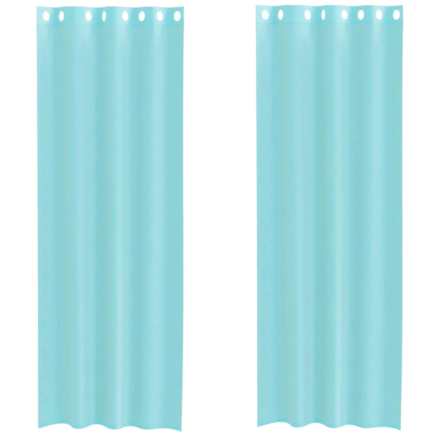 vidaXL Voile Vorhänge mit Ösen 2 Stk Türkis 4102148 günstig online kaufen