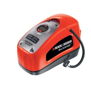 Black+Decker ASI300 elektrische Pumpstation für Auto- und Fahrradreifen, 11 Bar, 12V/230V Anschluss.