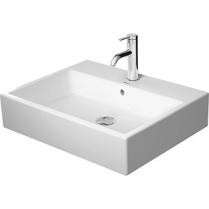 Weißes Duravit Vero Air Aufsatzwaschbecken, 60 cm, mit Armatur. Modernes Design für Ihr Bad.