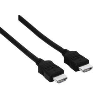 Schwarzes Hama High Speed HDMI-Kabel, 10 m, mit Stecker für Netzwerktechnik.