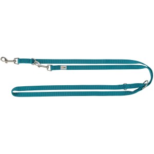Petrolfarbene Jollypaw Gurtband V-Leine, 200 cm lang, 3-fach verstellbare Hundeleine.