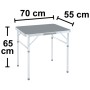 Campingtisch Calimesa mit Aluminiumgestell, grau, 25/65x70x55 cm, ideal für Camping & Outdoor.