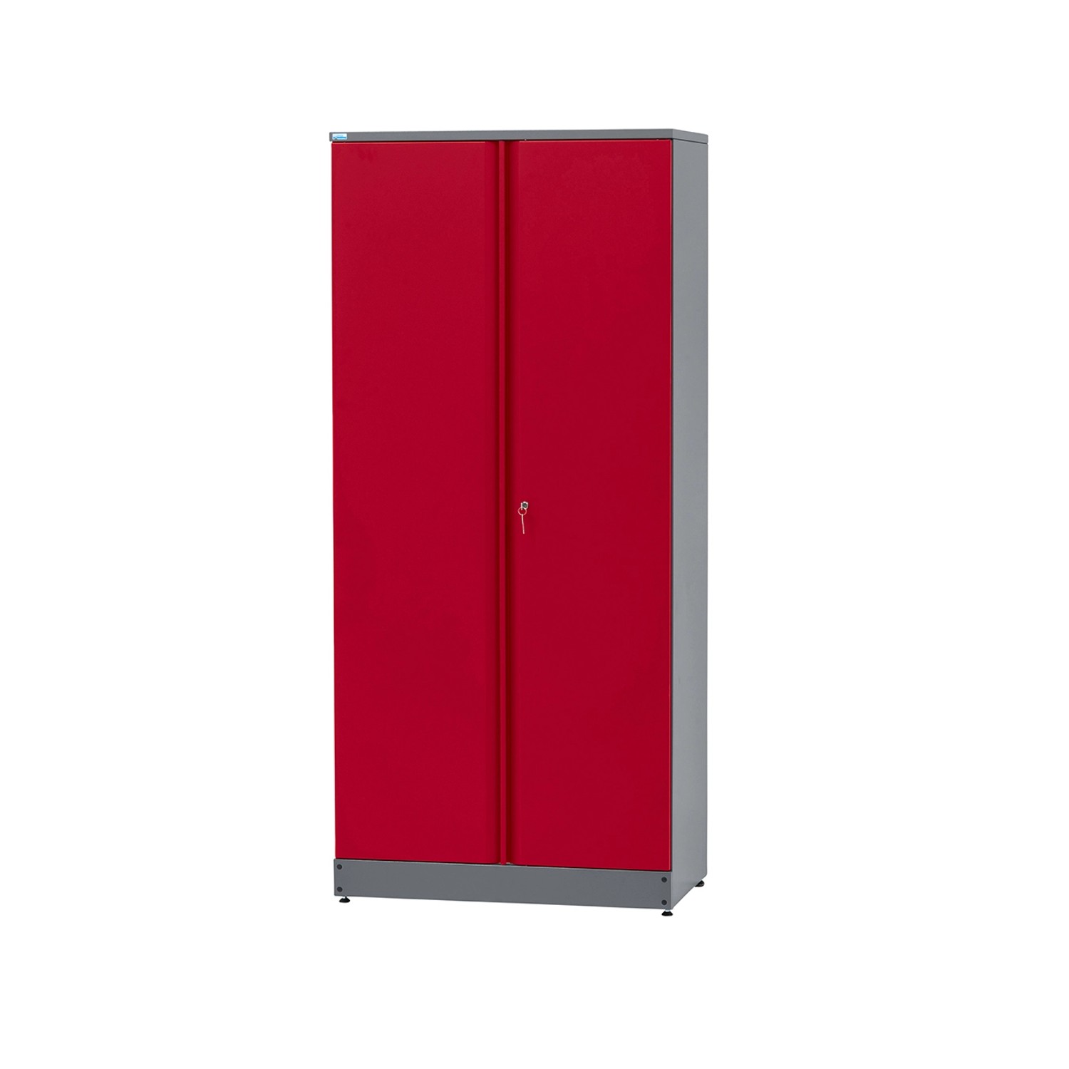 Küpper Materialschrank 2-Türig mit 10 Schubladen 204 x 91 x 45 cm Dunkelrot günstig online kaufen
