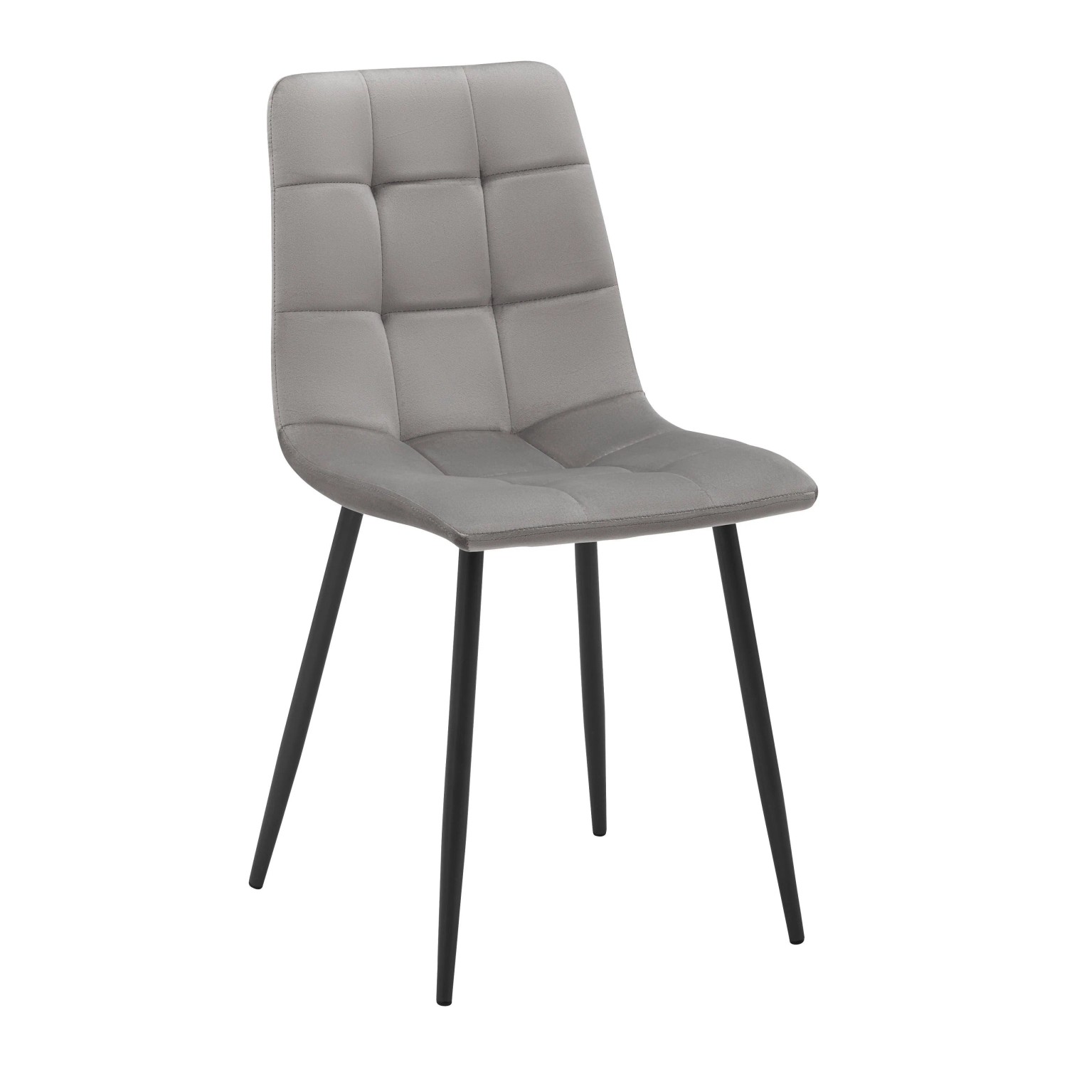 Bessagi Home Stuhl Ria Taupe Samt Gepolstert
