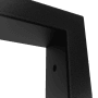 Detailaufnahme: Schwarze HEVVA Waschtischhalterung MAIN, 45 cm tief, 2er Set.