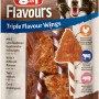 8in1 Triple Flavour Wings, getrocknete Hunde-Snacks mit Hähnchen, Rind und Schwein, 6 Stück.