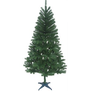 Künstlicher Weihnachtsbaum Hartola, 120 cm hoch, grüne PVC-Nadeln, mit Kunststoffständer.
