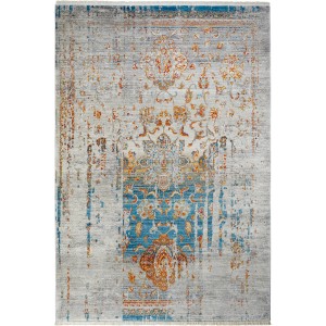 Blauer Obsession Teppich My Laos 453, 80x150 cm, mit modernem Design und Abrasch-Effekt.