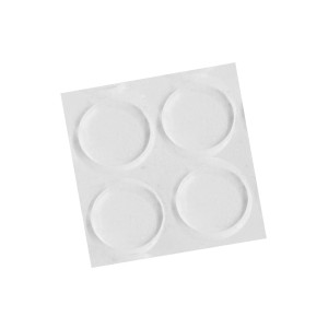 Wenko Puffer, 4er-Set transparente Badhelfer zum Schutz von Oberflächen und Wänden.