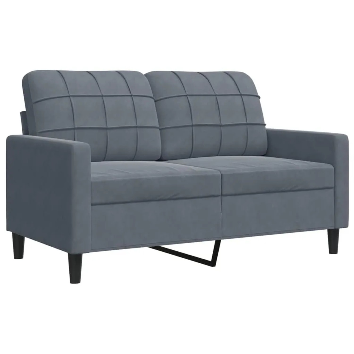 vidaXL 2-Sitzer-Sofa Dunkelgrau 120 cm Samt 4007615 günstig online kaufen