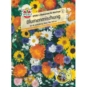 Samenpackung Sperli Blumenmischung Blütenmeer für Nützlinge mit bunten Sommerblumen.