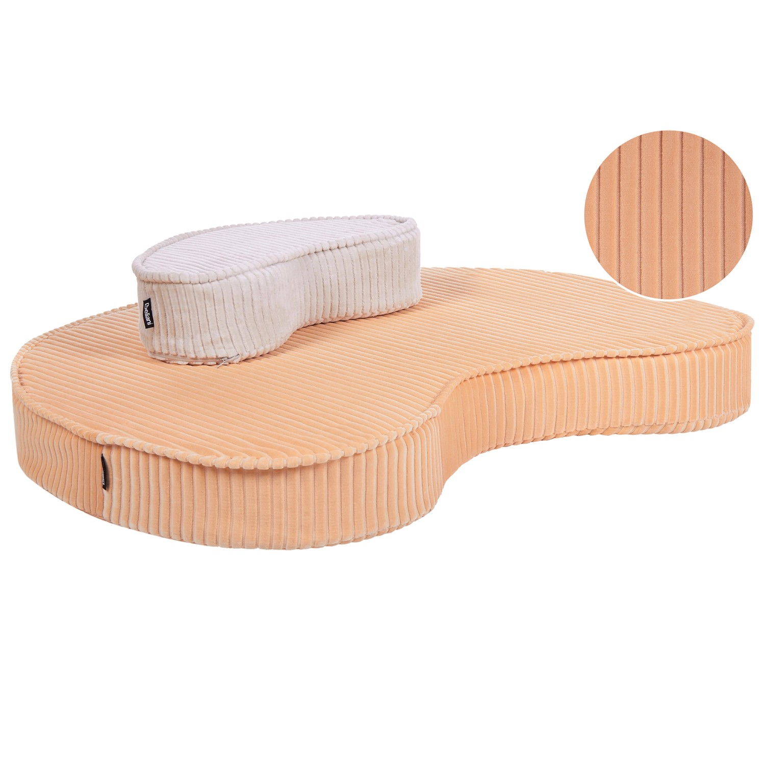 Beliani Bodenkissen NILI Pfirsichrosa 75x90x10