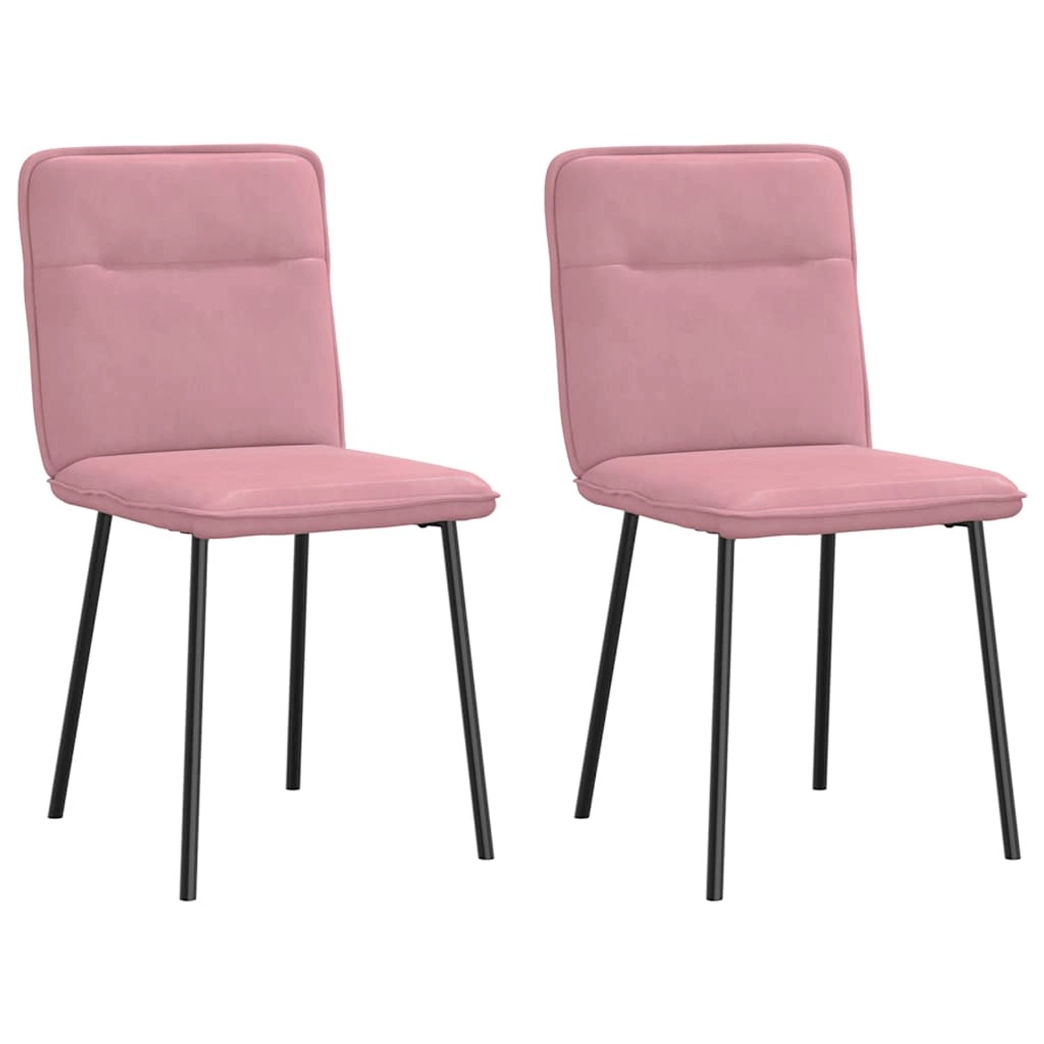 vidaXL Esszimmerstühle 2 Stk Rosa Samt 4101213 günstig online kaufen