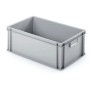 Graue PROREGAL Eurobox 38L mit geschlossenem Griff, ideal zur Aufbewahrung und als Transportbox.