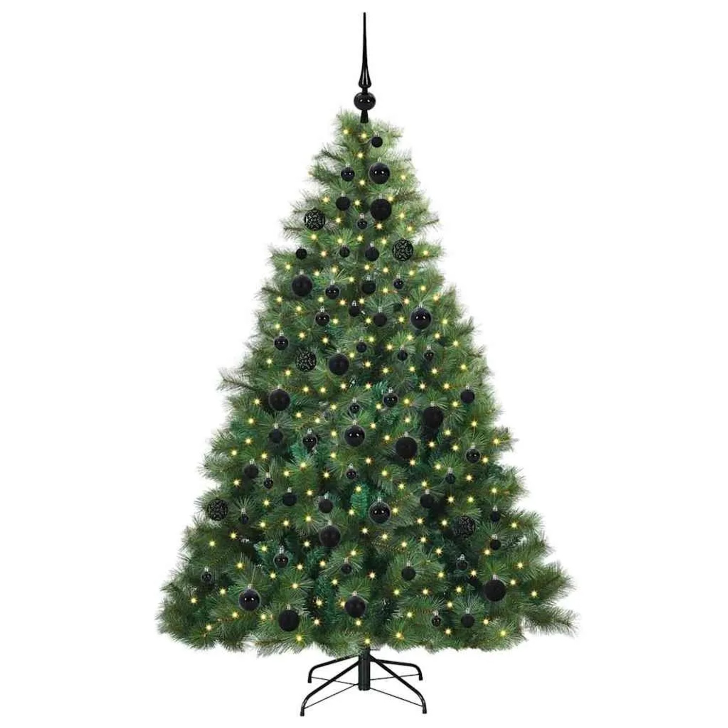 vidaXL Künstlicher Weihnachtsbaum mit 300 LEDs Grün 180 cm PE und PVC 3397784