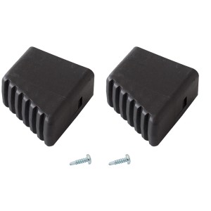 Krause Fußkappen für Haushaltsleitern, schwarz, 2er-Set mit Schrauben.