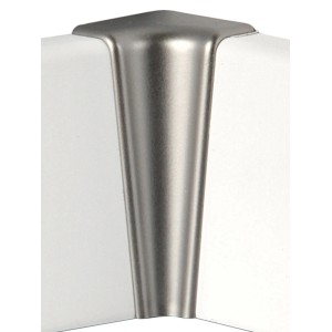 Innenecke für Sockelleiste Neo 2.0 in Chrom, Zubehör für Laminat und Parkett.